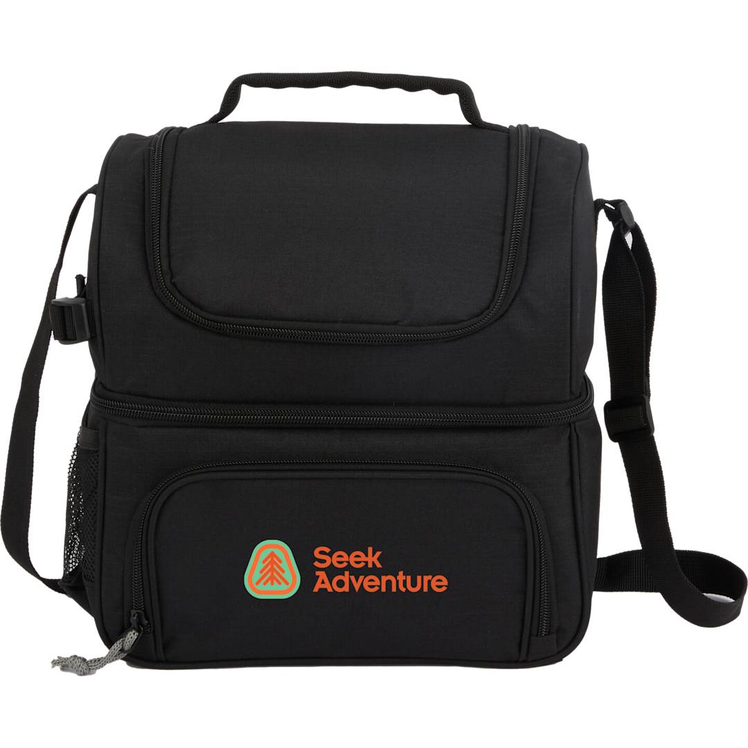 Two Tier 12 Can Lunch Cooler - 2600-22 Black