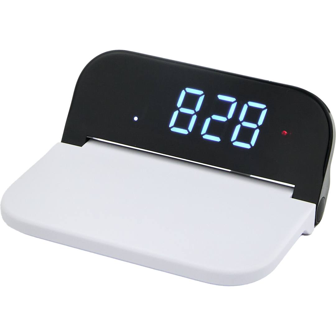 Digital Power Clock 15W Wireless Charger - SM-2846 White