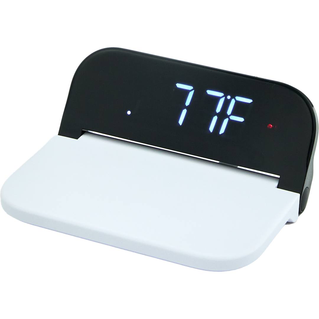 Digital Power Clock 15W Wireless Charger - SM-2846 White