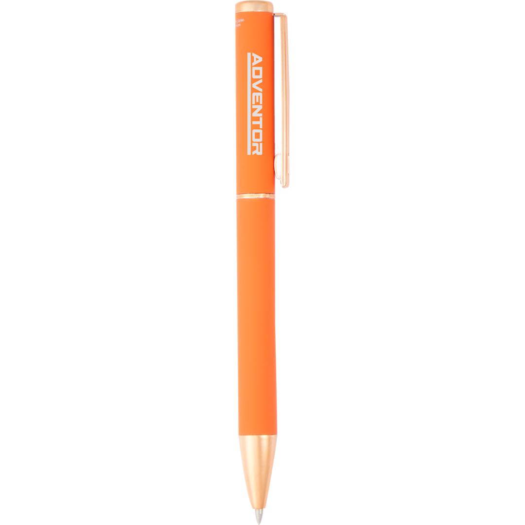 Harper Soft Touch Recycled Aluminum Gel Pen - SM-5204 Orange