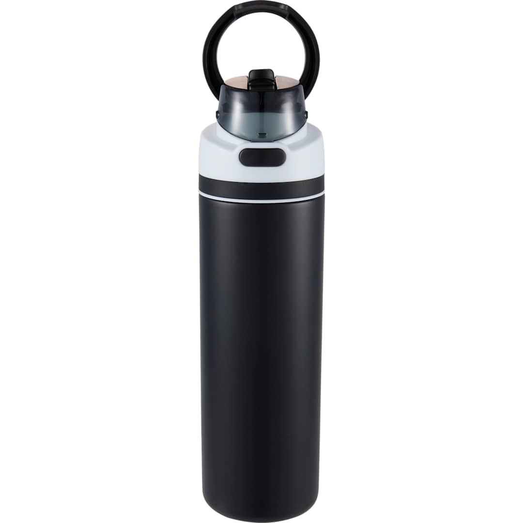 Elvin 28oz Recycled Stainless Flip Straw Bottle - SM-6965 Black