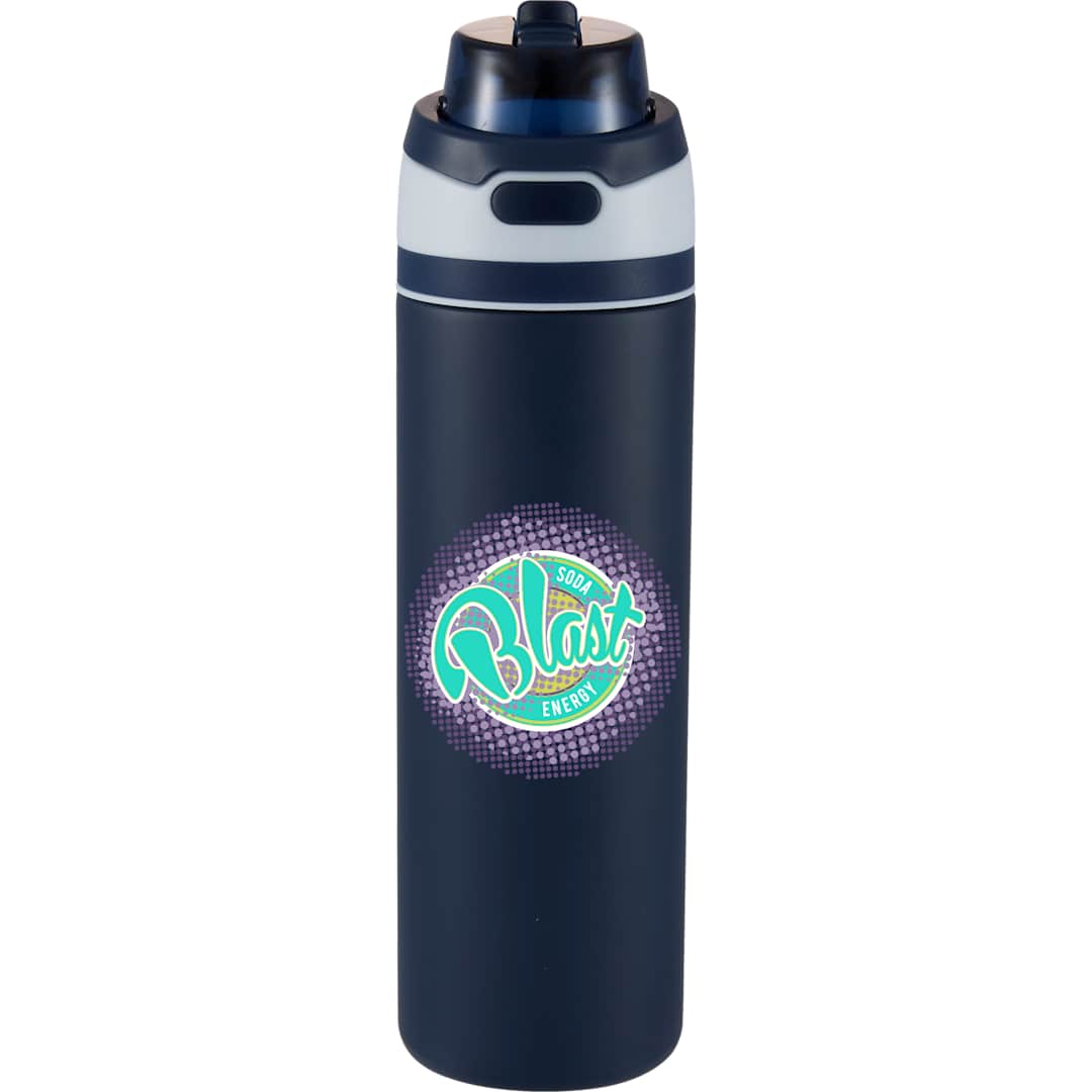 Elvin 28oz Recycled Stainless Flip Straw Bottle - SM-6965 Blue