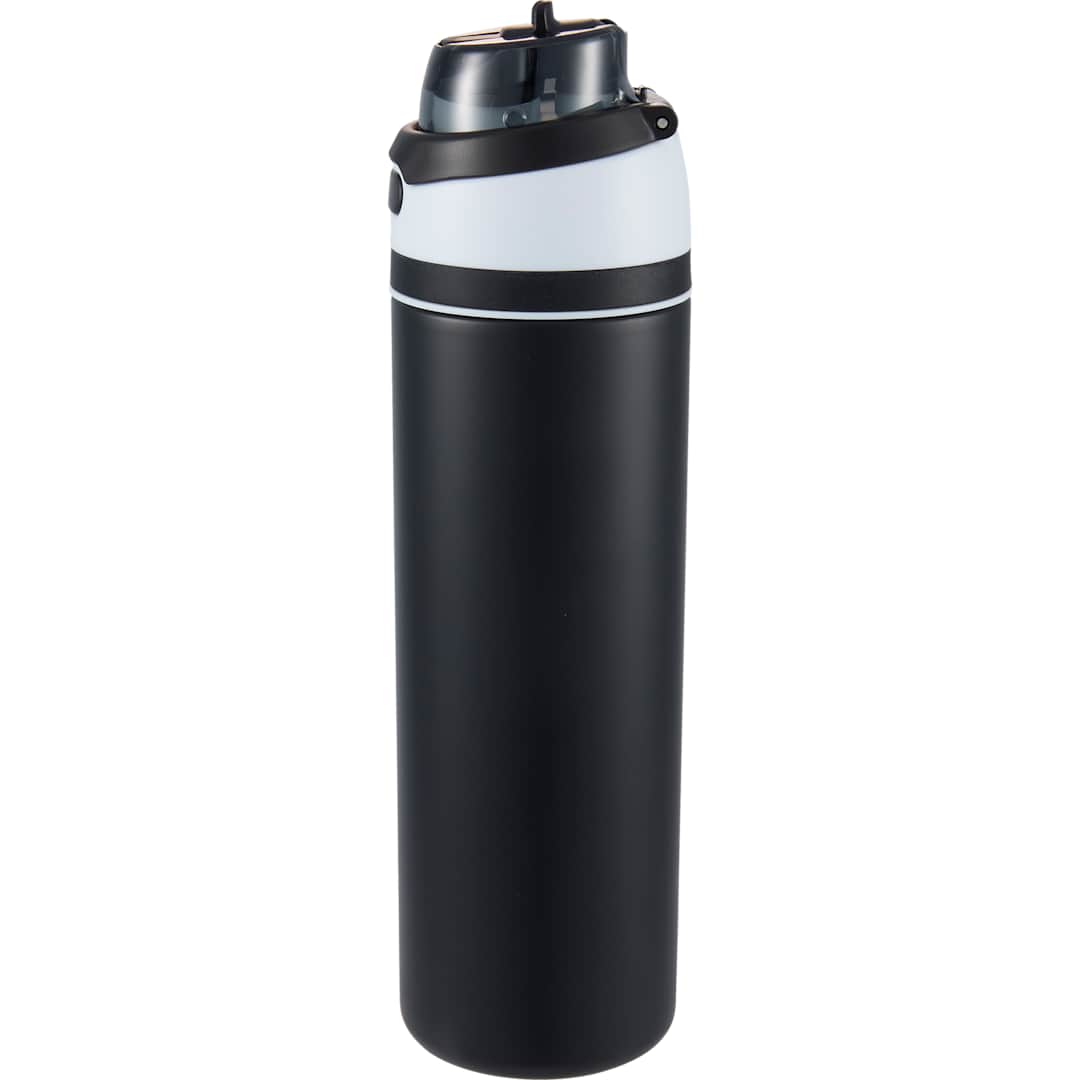 Elvin 28oz Recycled Stainless Flip Straw Bottle - SM-6965 Black