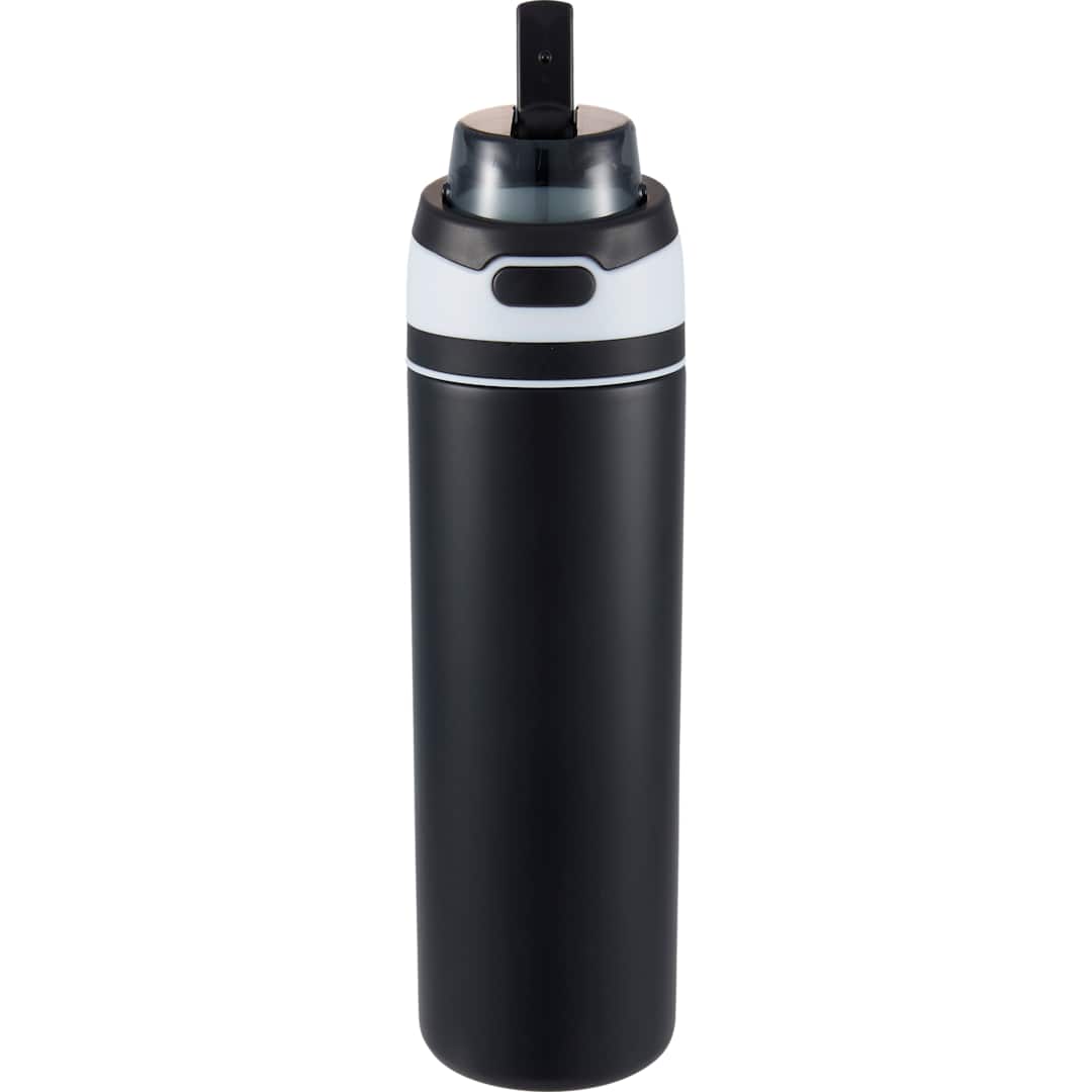 Elvin 28oz Recycled Stainless Flip Straw Bottle - SM-6965 Black