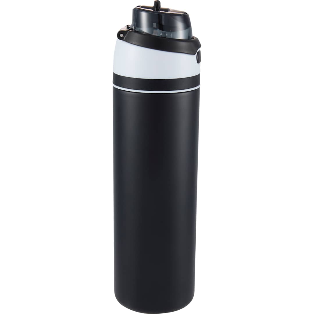 Elvin 28oz Recycled Stainless Flip Straw Bottle - SM-6965 Black