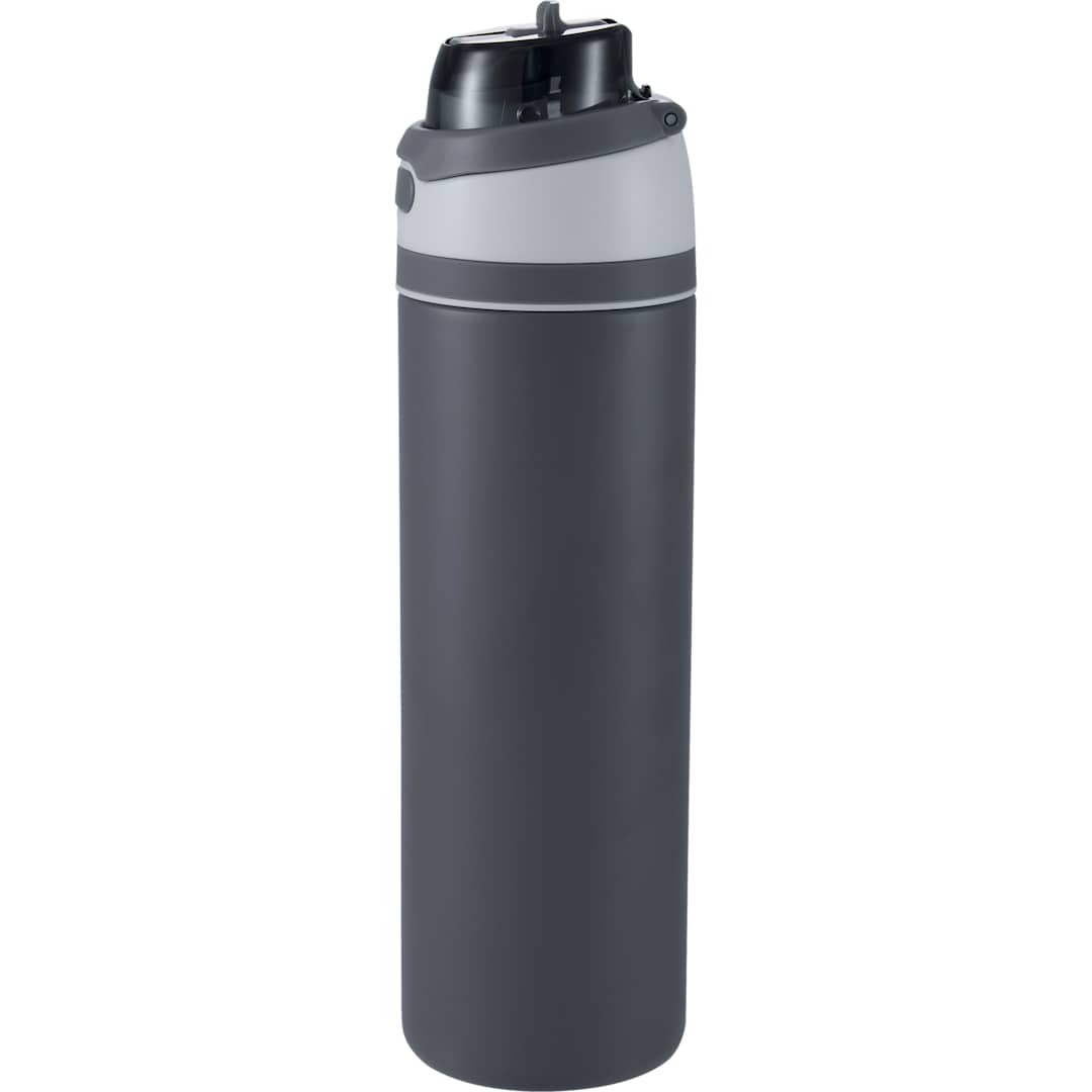 Elvin 28oz Recycled Stainless Flip Straw Bottle - SM-6965 Gray