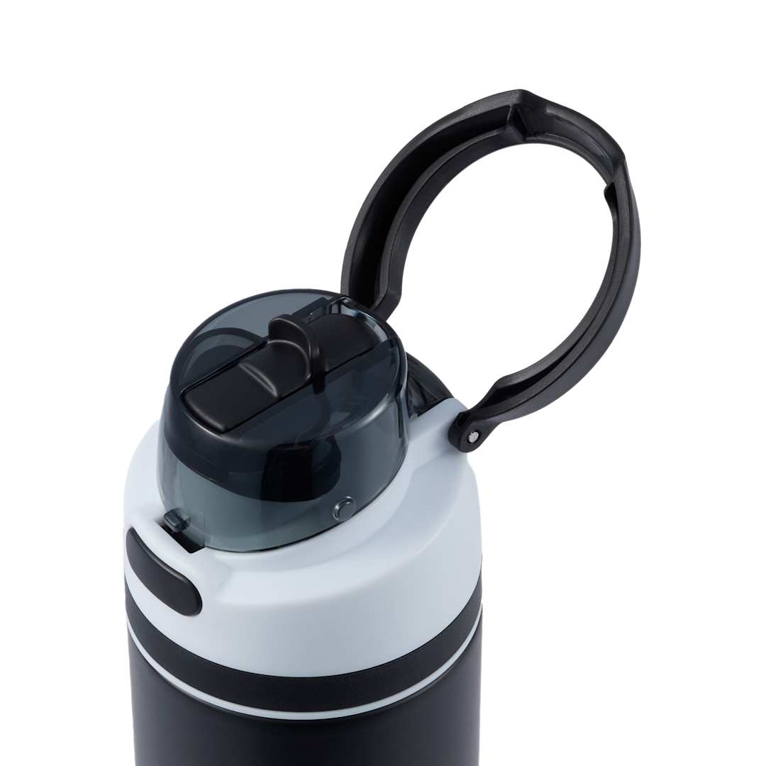 Elvin 28oz Recycled Stainless Flip Straw Bottle - SM-6965 Black