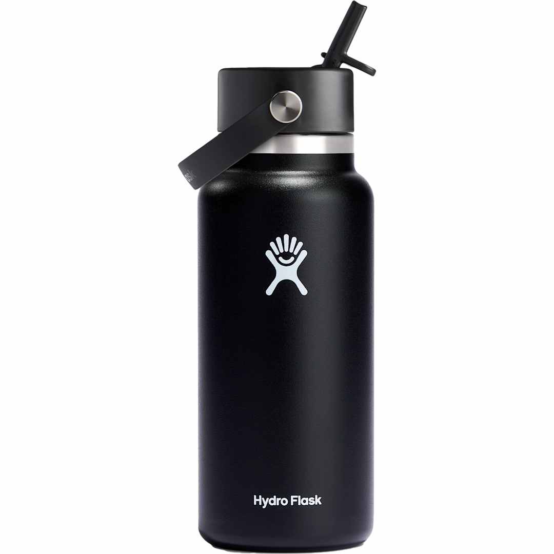 Hydro Flask Hydro Flask&#174; Wide Mouth w/ Flex Straw Cap 32oz - 1601-81 Black