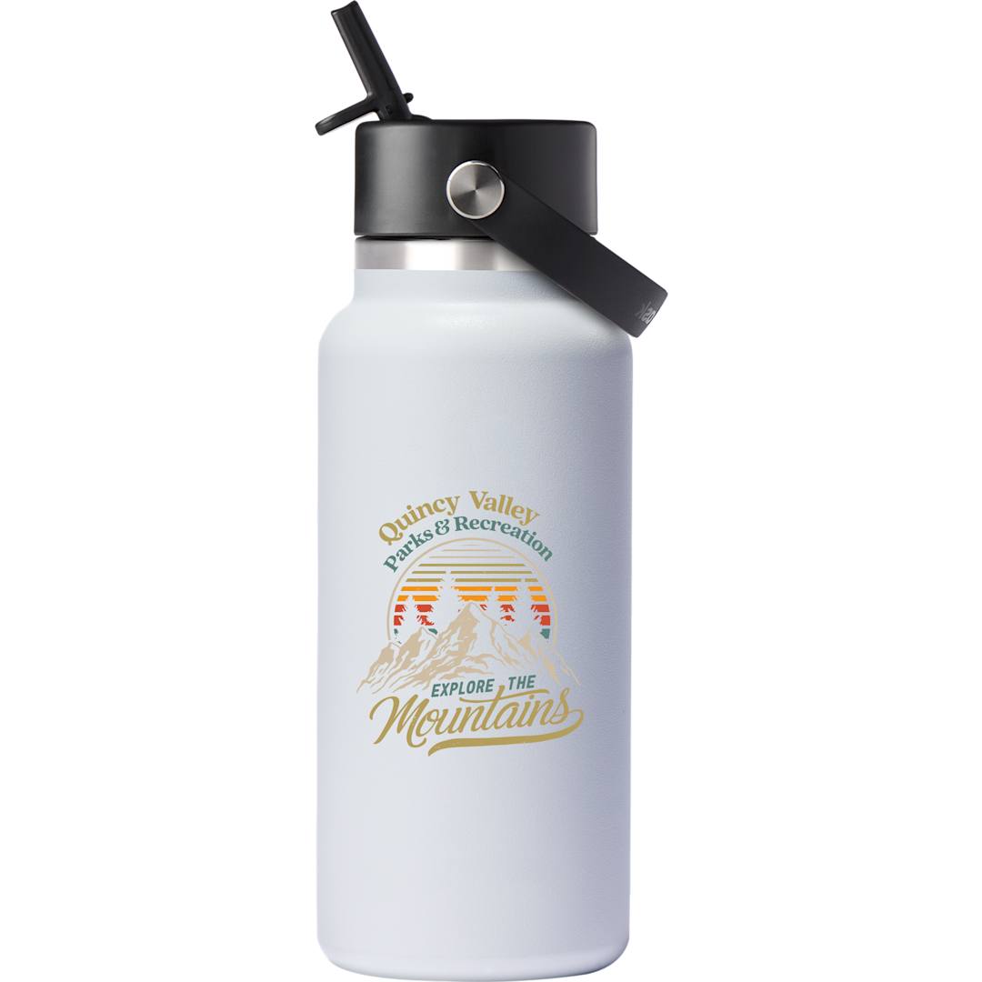 Hydro Flask Hydro Flask&#174; Wide Mouth w/ Flex Straw Cap 32oz - 1601-81 White