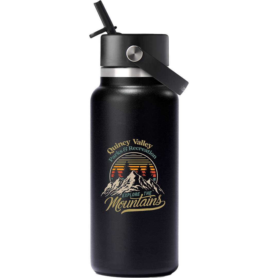 Hydro Flask Hydro Flask® Wide Mouth w/ Flex Straw Cap 32oz - 1601-81 Black