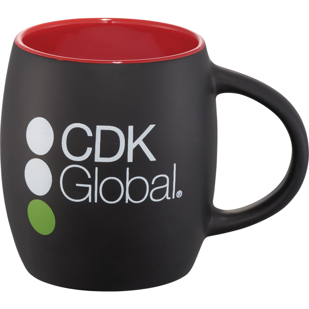 Hearth Ceramic Mug FSC&#174;100% Wood Lid/Coaster 15oz - 1625-40 Black