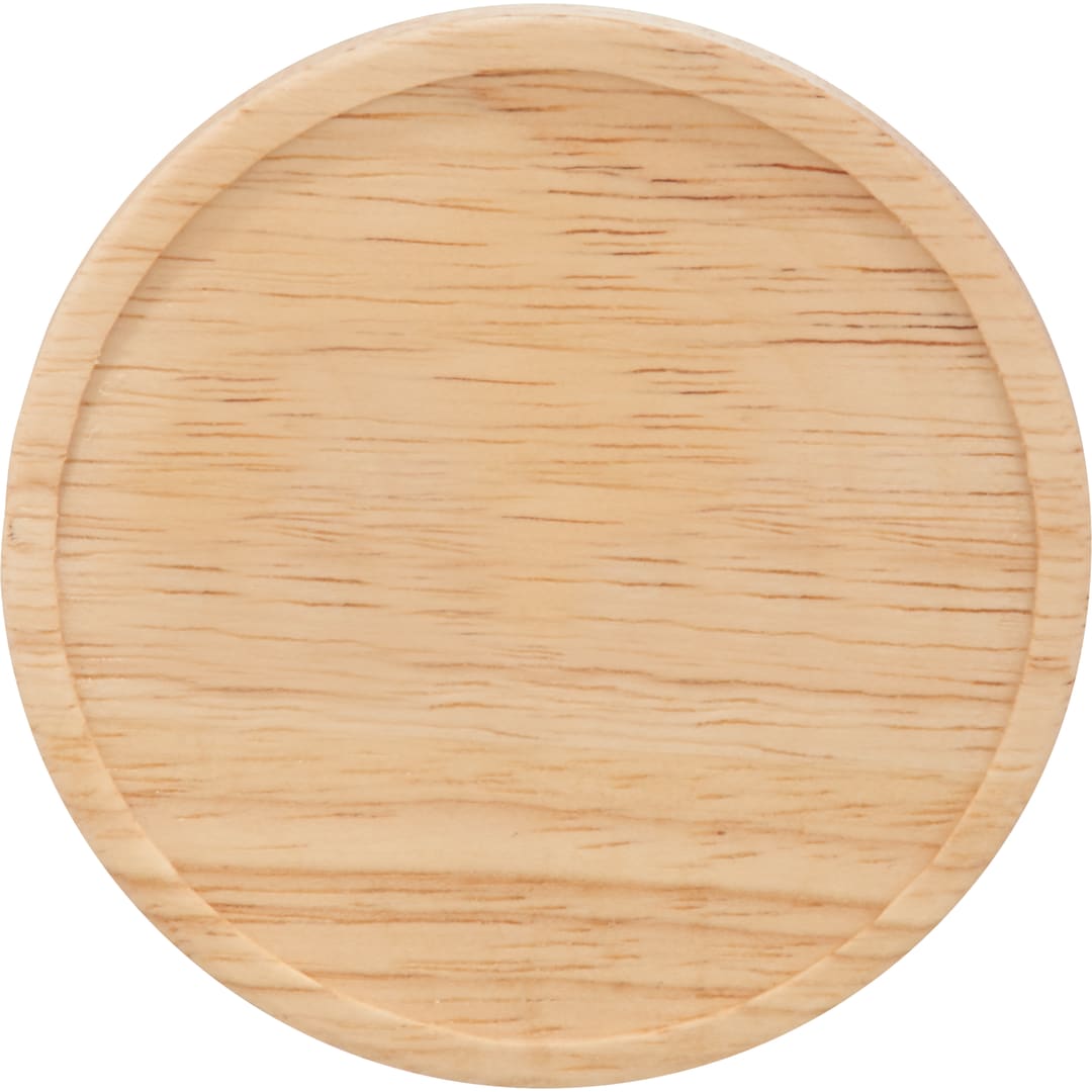 Hearth Ceramic Mug FSC&#174;100% Wood Lid/Coaster 15oz - 1625-40 Black