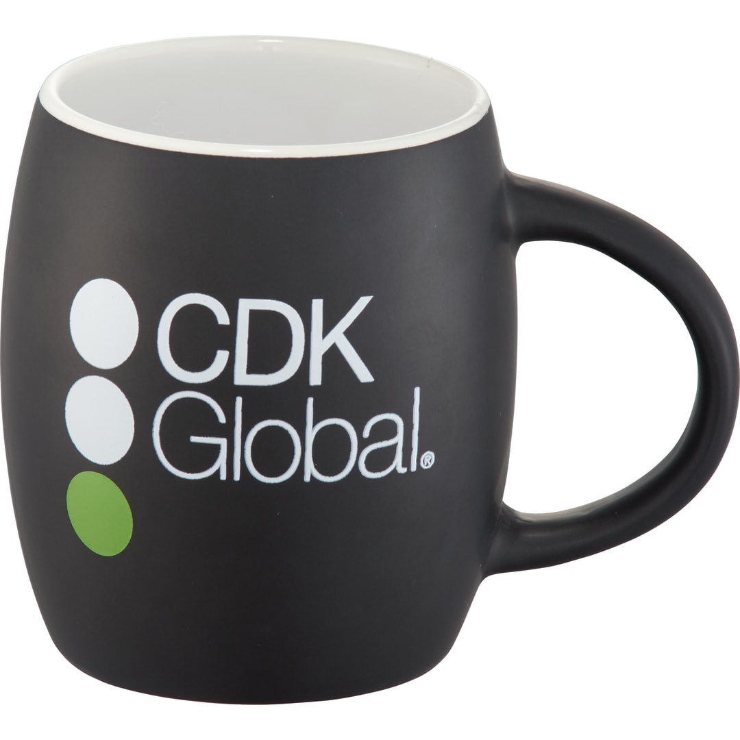 Hearth Ceramic Mug FSC&#174;100% Wood Lid/Coaster 15oz - 1625-40 Black