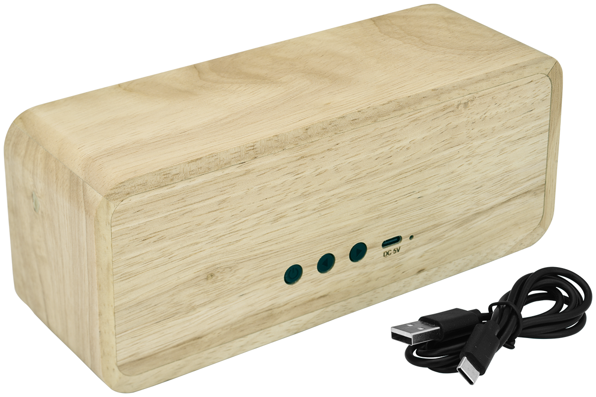 Enceinte sans fil en bois TWS FSC 10 W - EL225 Wood