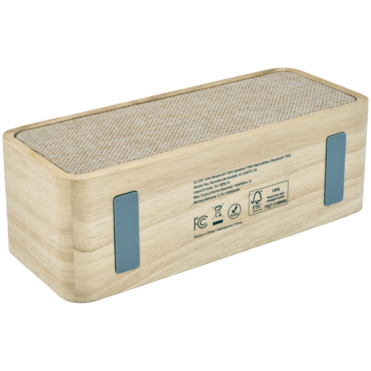 Enceinte sans fil en bois TWS FSC 10 W - EL225 Wood
