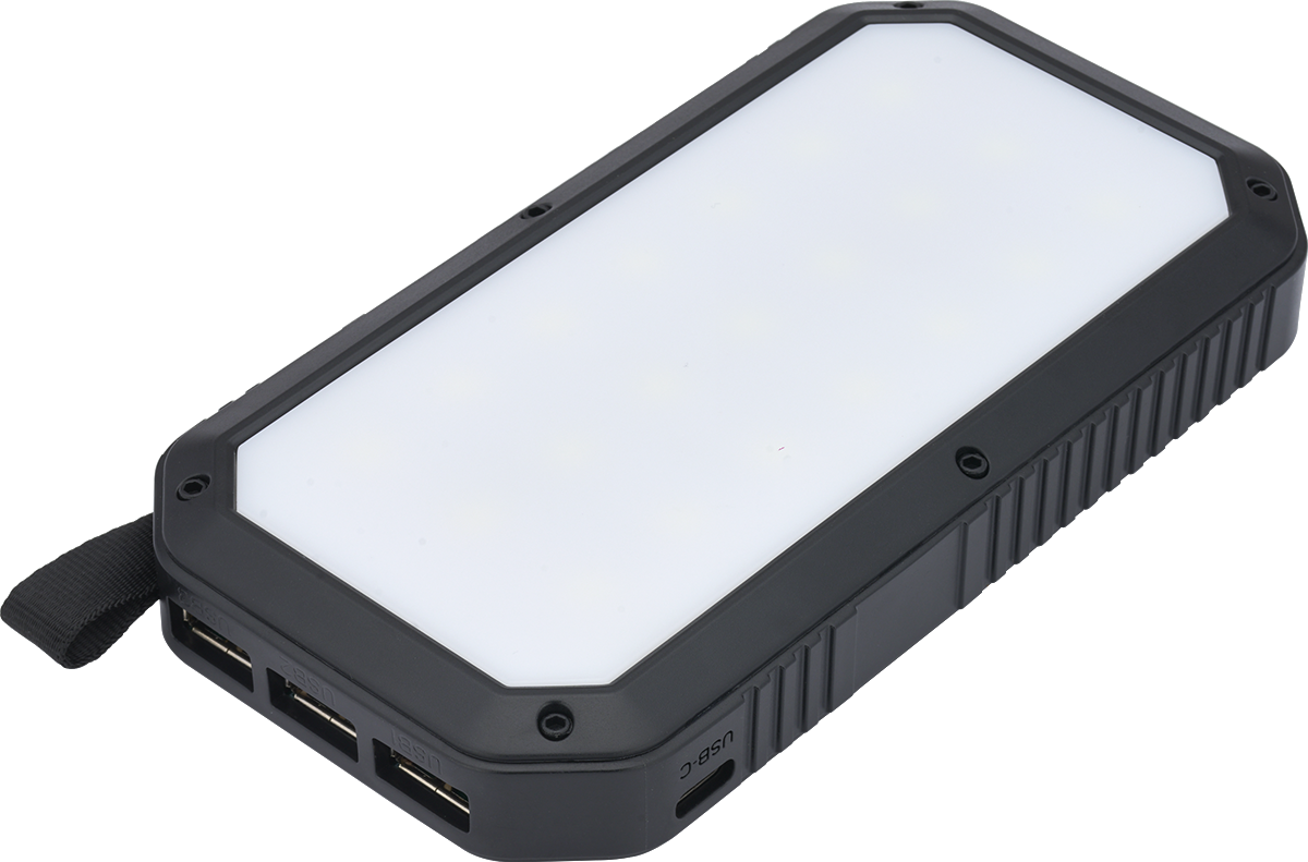 Banque d'alimentation LED solaire à trois ports - EL227 Black