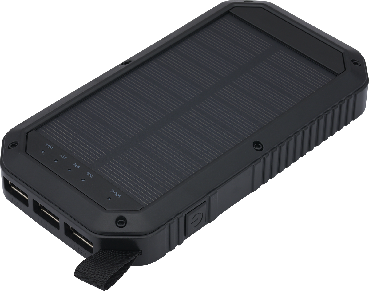 Banque d'alimentation LED solaire à trois ports - EL227 Black