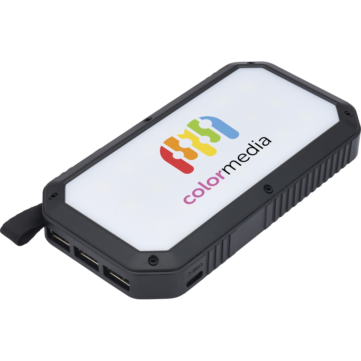 Banque d'alimentation LED solaire à trois ports - EL227 Black