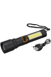 Rechargeable 10W P50/COB Flashlight - FL211 Black