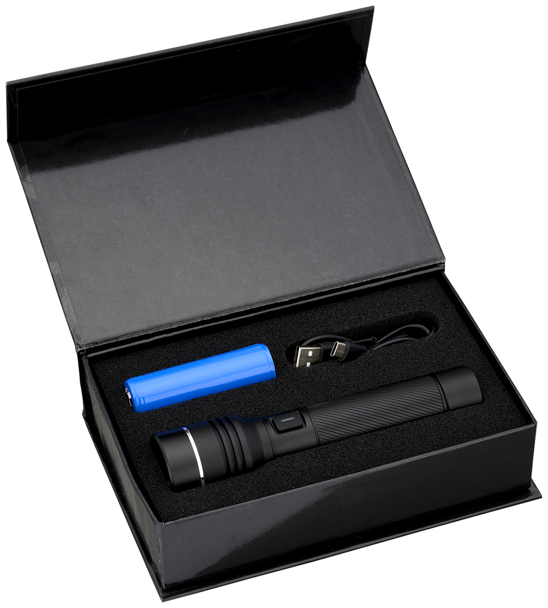 Rechargeable 15W White Laser LED Flashlight - FL213 Black