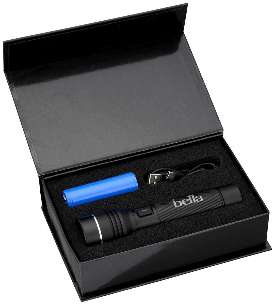 Rechargeable 15W White Laser LED Flashlight - FL213 Black