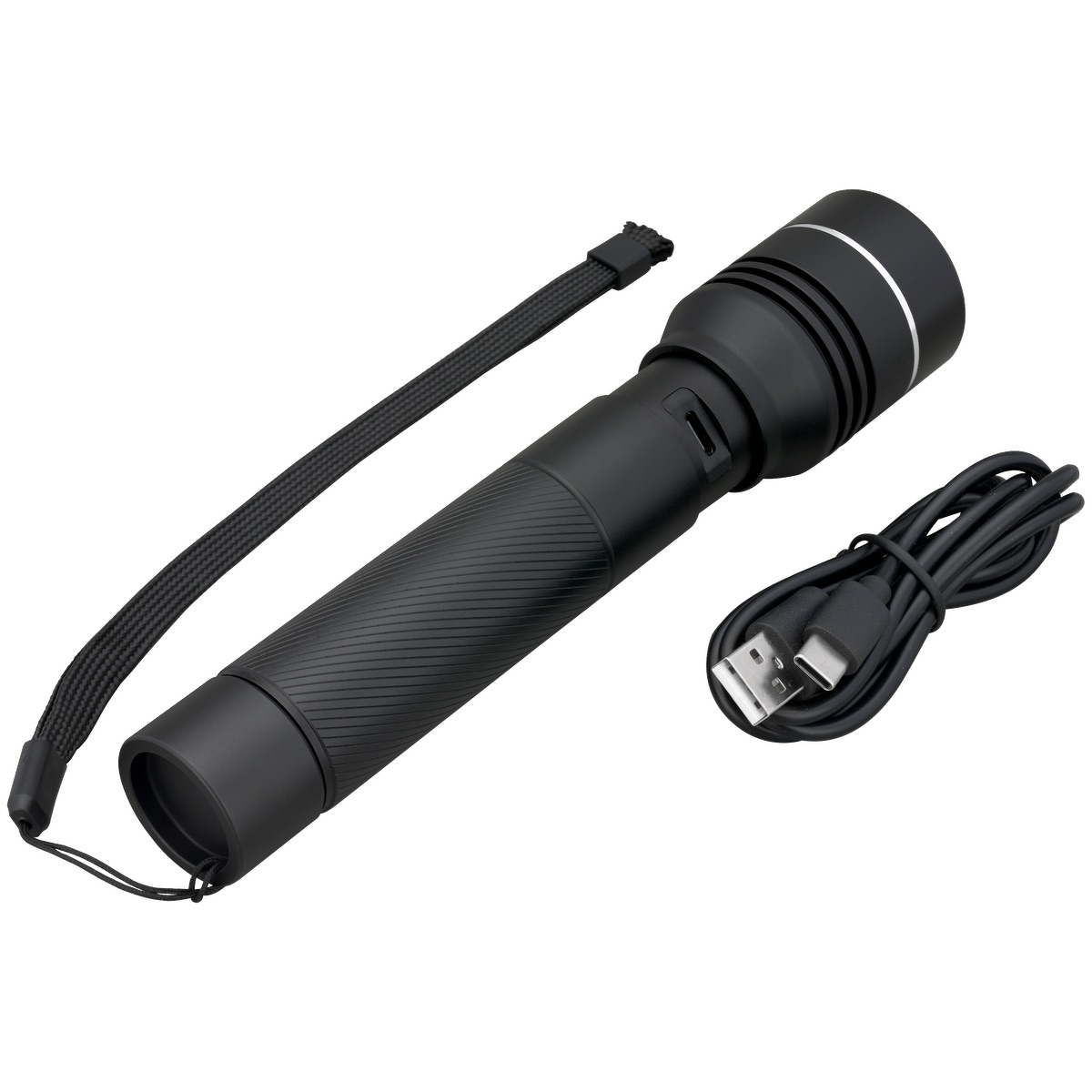 Rechargeable 15W White Laser LED Flashlight - FL213 Black