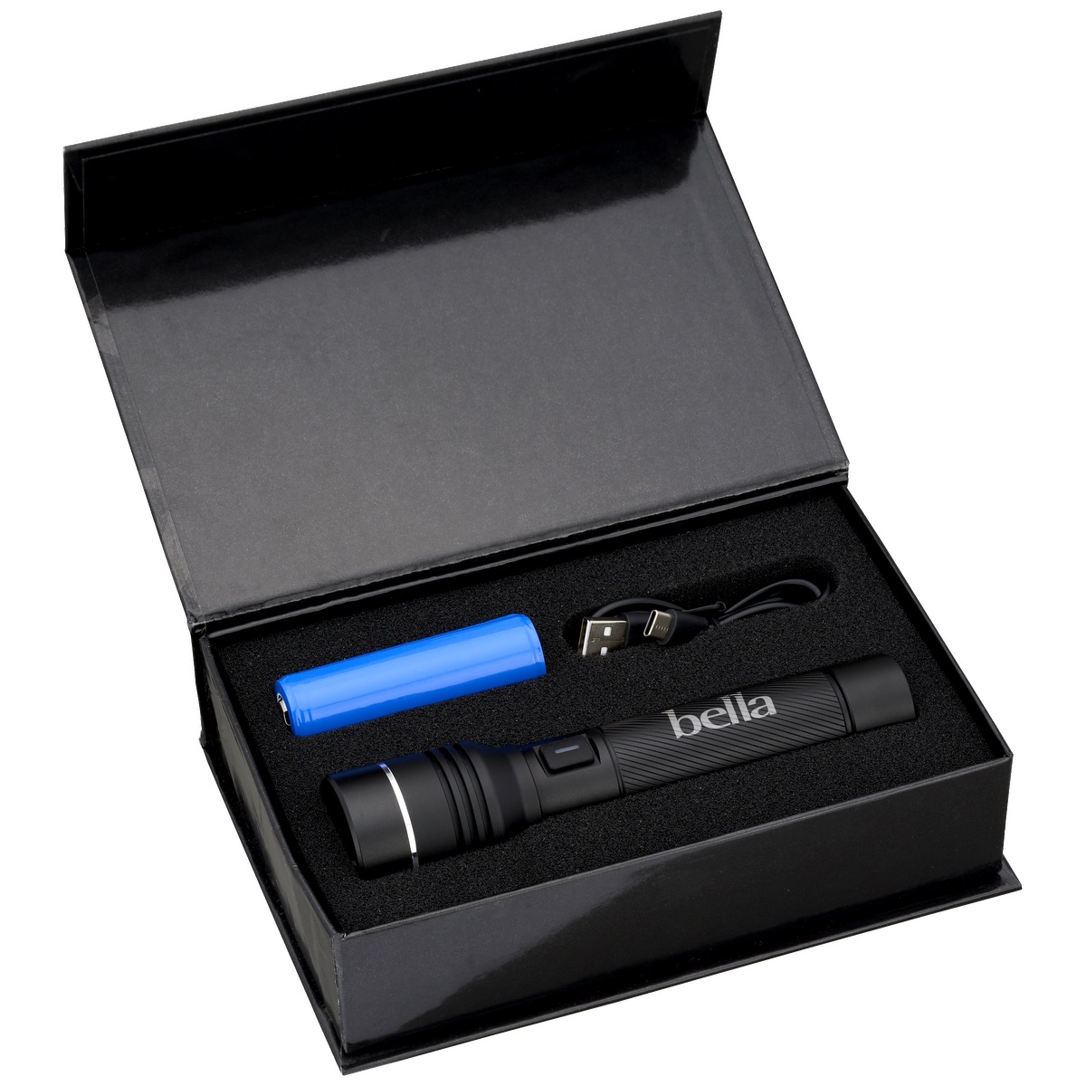 Rechargeable 15W White Laser LED Flashlight - FL213 Black