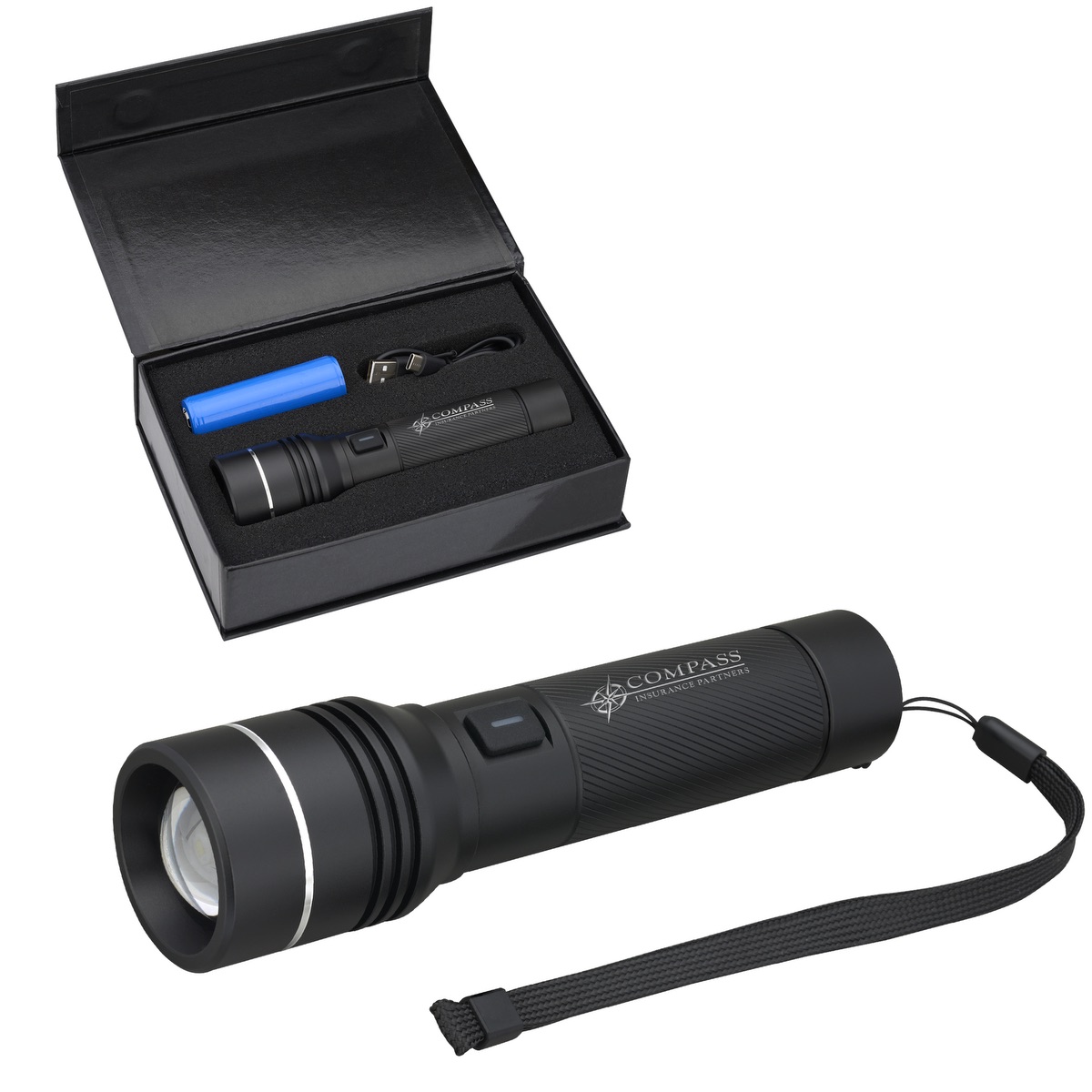  Rechargeable 20W White Laser LED Flashlight - FL214