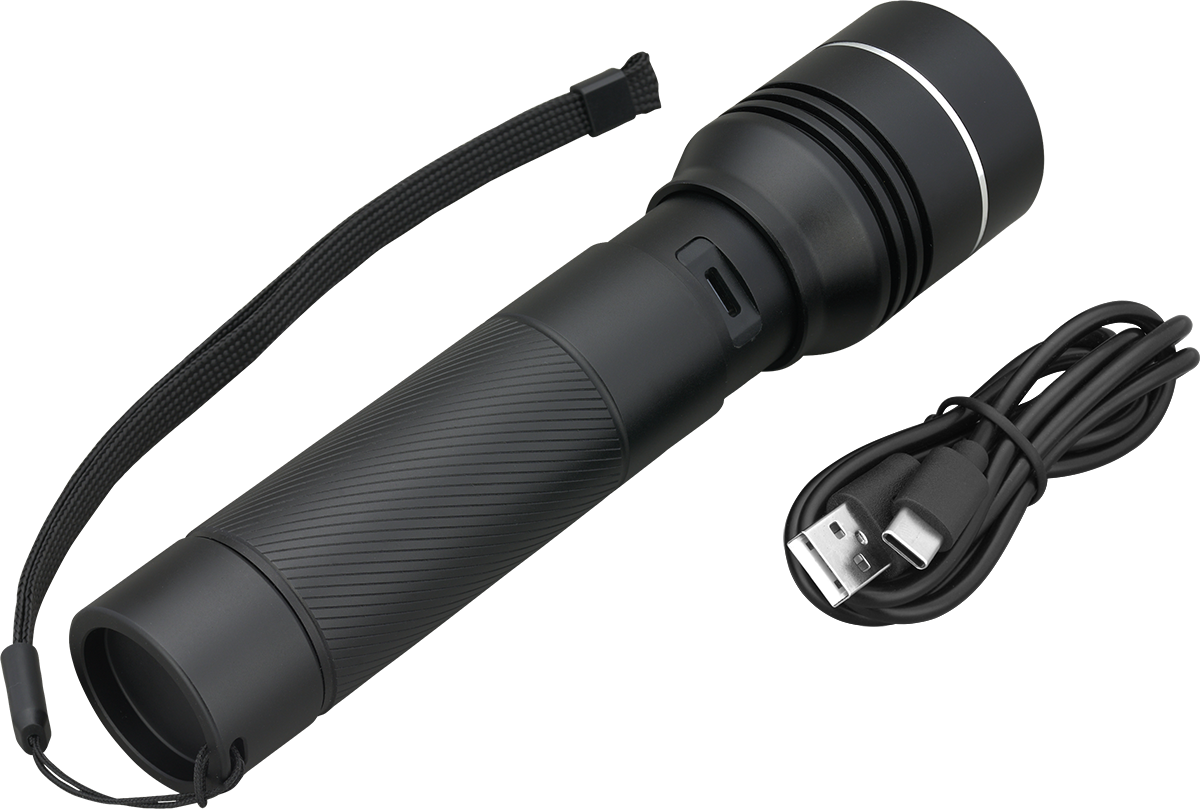 Rechargeable 20W White Laser LED Flashlight - FL214 Black