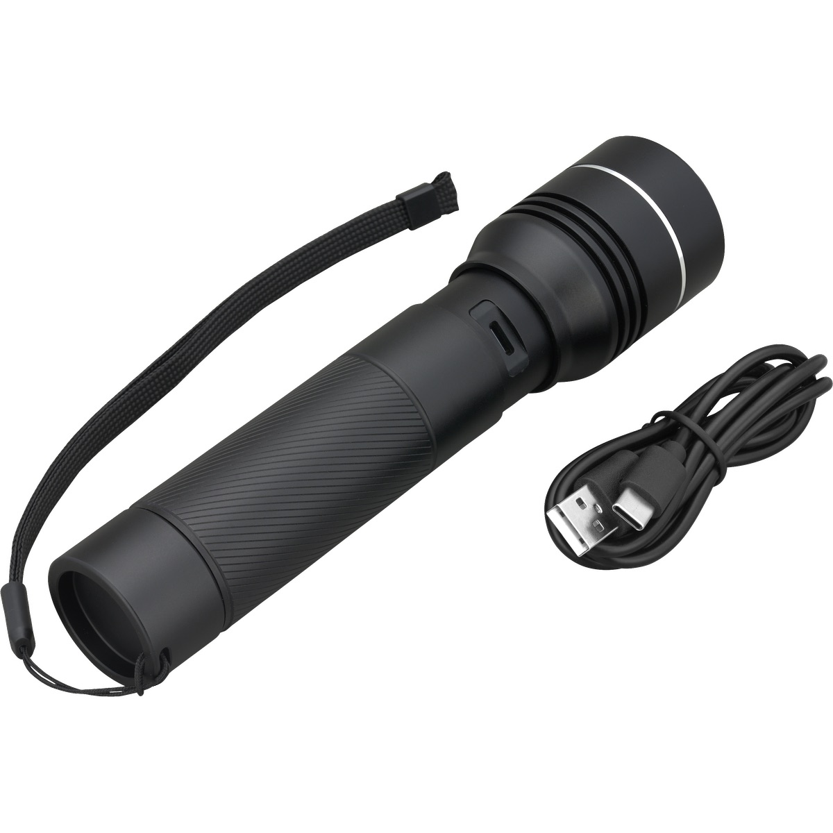 Rechargeable 20W White Laser LED Flashlight - FL214 Black