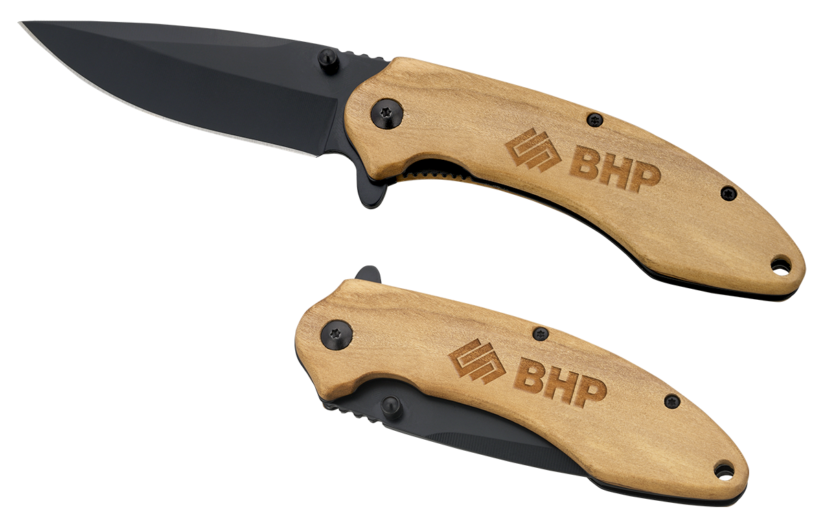 Spire Folding Knife - WH26 Wood