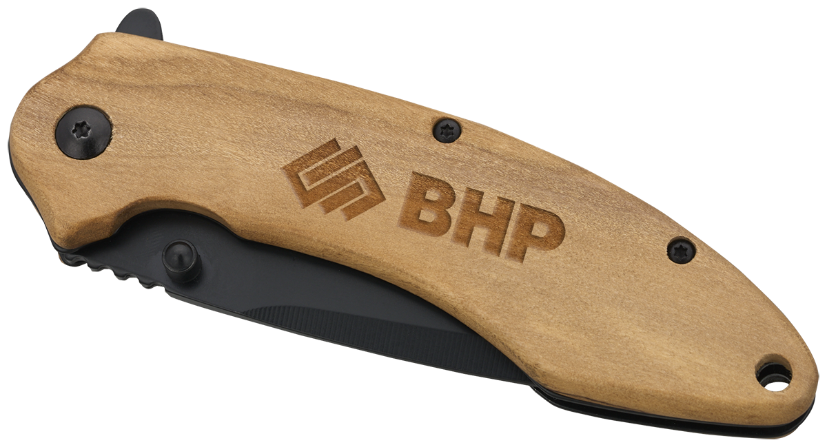 Spire Folding Knife - WH26 Wood