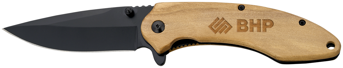 Spire Folding Knife - WH26 Wood