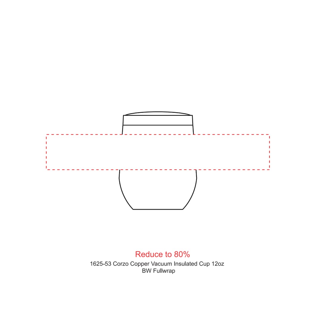 Corzo Tasse isolée sous vide en cuivre 12oz - 1625-53 Black