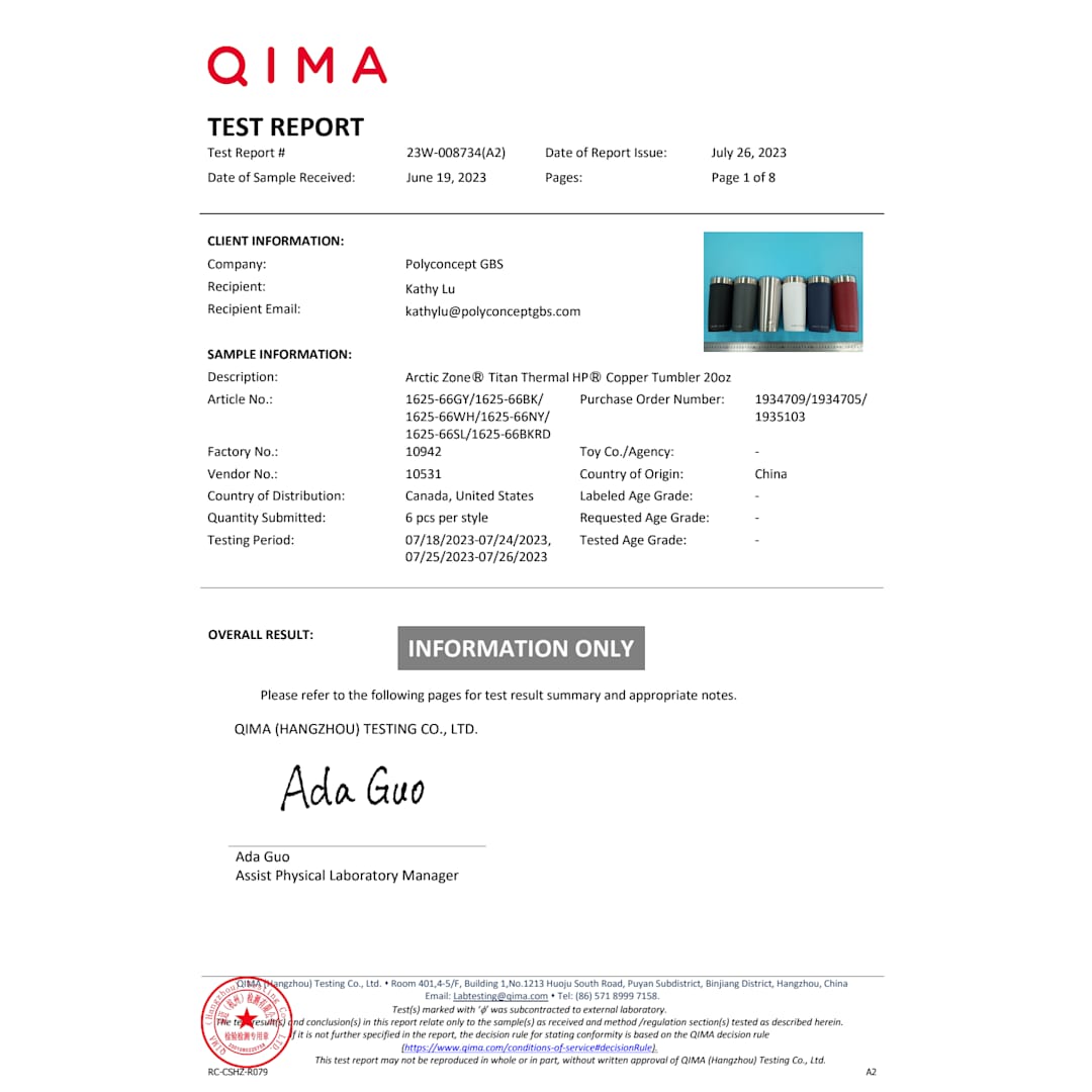 Arctic Zone Arctic Zone® Titan Thermal HP® Copper Tumbler 20oz - 1625-66 Black