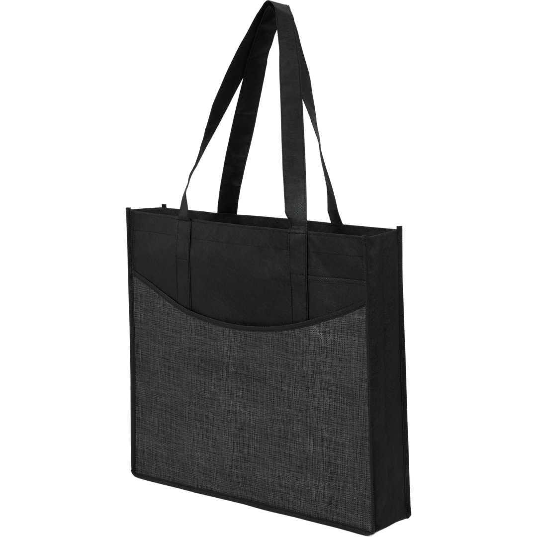 Brooke Recycled Non-Woven Convention Tote - SM-7473 Black