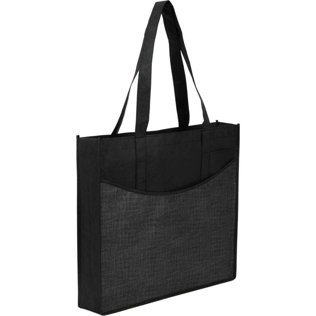 Brooke Recycled Non-Woven Convention Tote - SM-7473 Black