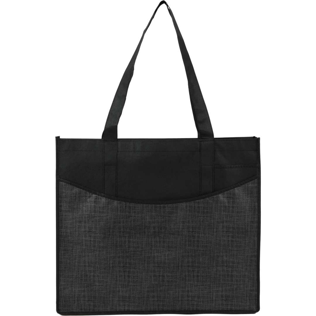 Brooke Recycled Non-Woven Convention Tote - SM-7473 Black