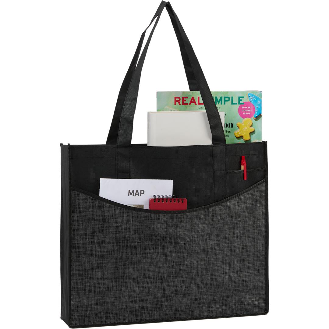 Bullet Brooke Recycled Non-Woven Convention Tote - SM-7473 Black