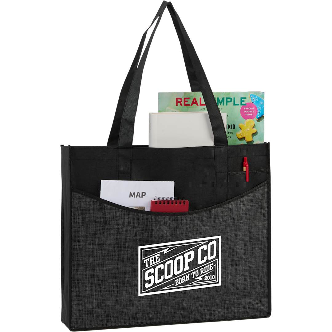 Bullet Brooke Recycled Non-Woven Convention Tote - SM-7473 Black