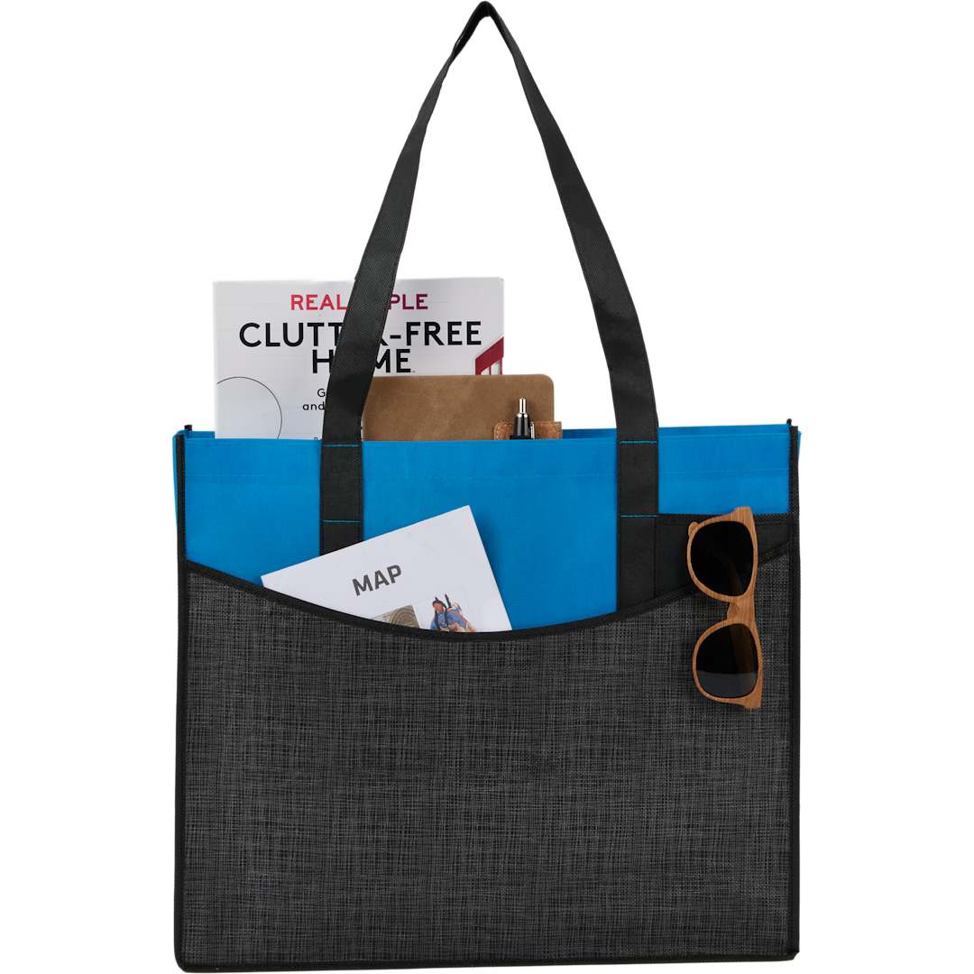 Bullet Brooke Recycled Non-Woven Convention Tote - SM-7473 Blue