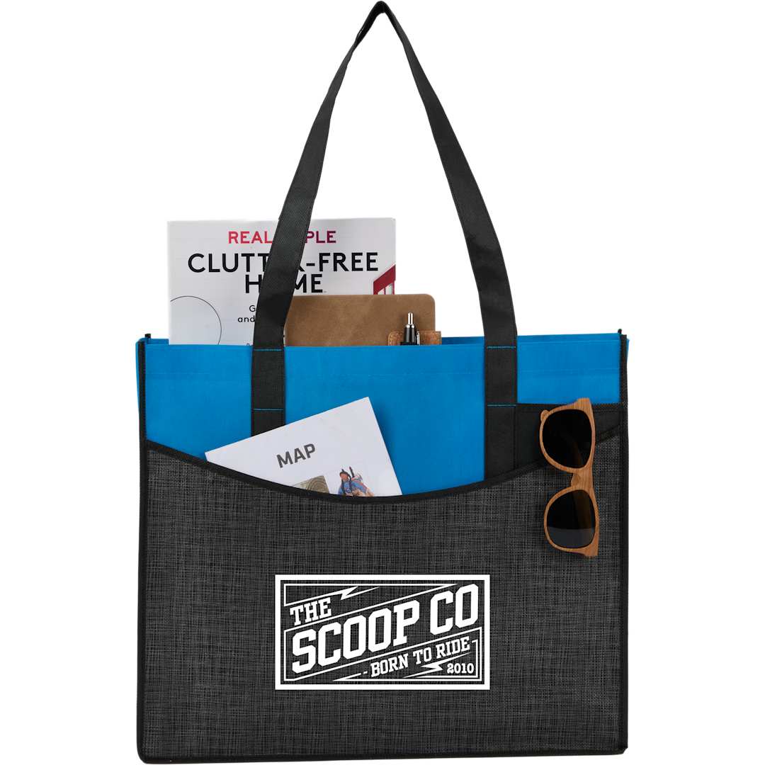 Bullet Brooke Recycled Non-Woven Convention Tote - SM-7473 Blue