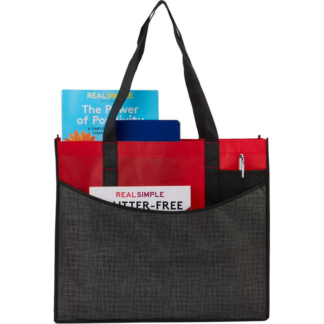 Bullet Brooke Recycled Non-Woven Convention Tote - SM-7473 Red