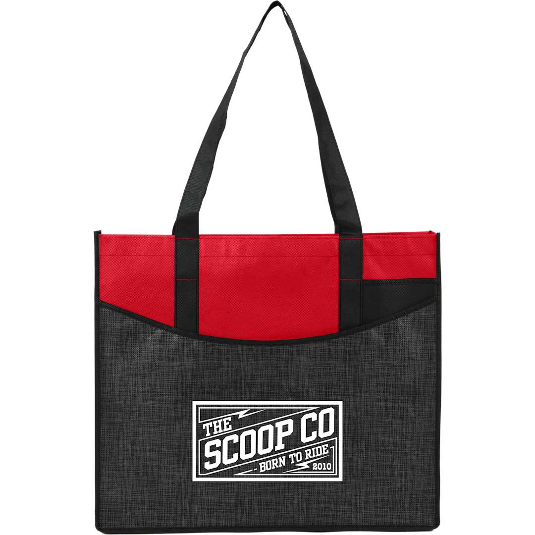 Bullet Brooke Recycled Non-Woven Convention Tote - SM-7473 Red