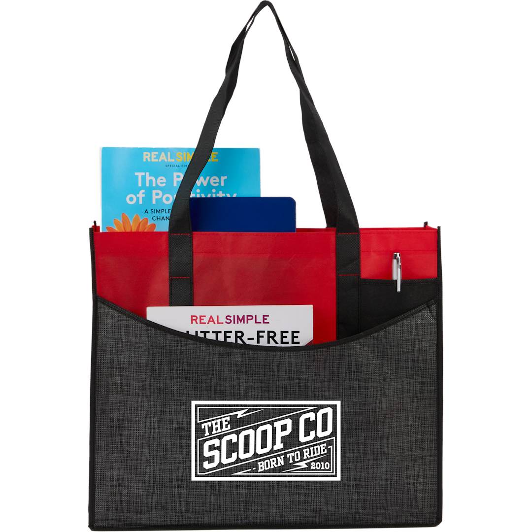 Bullet Brooke Recycled Non-Woven Convention Tote - SM-7473 Red