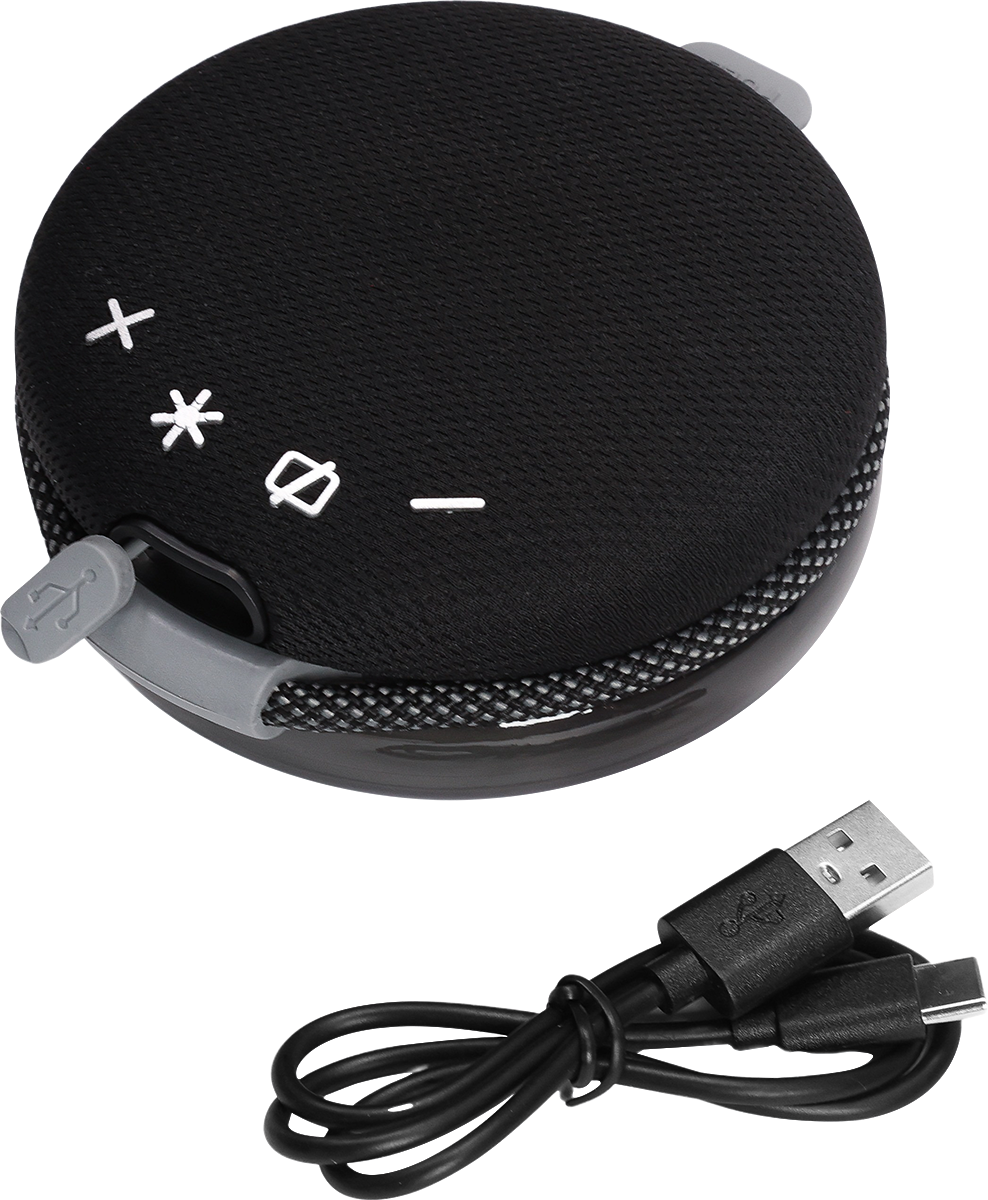 5W Wireless Light Up Ring Party Speaker - EL223 Black