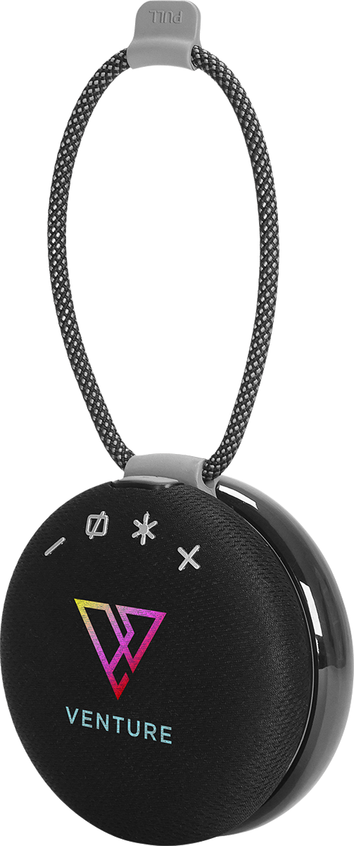 5W Wireless Light Up Ring Party Speaker - EL223 Black