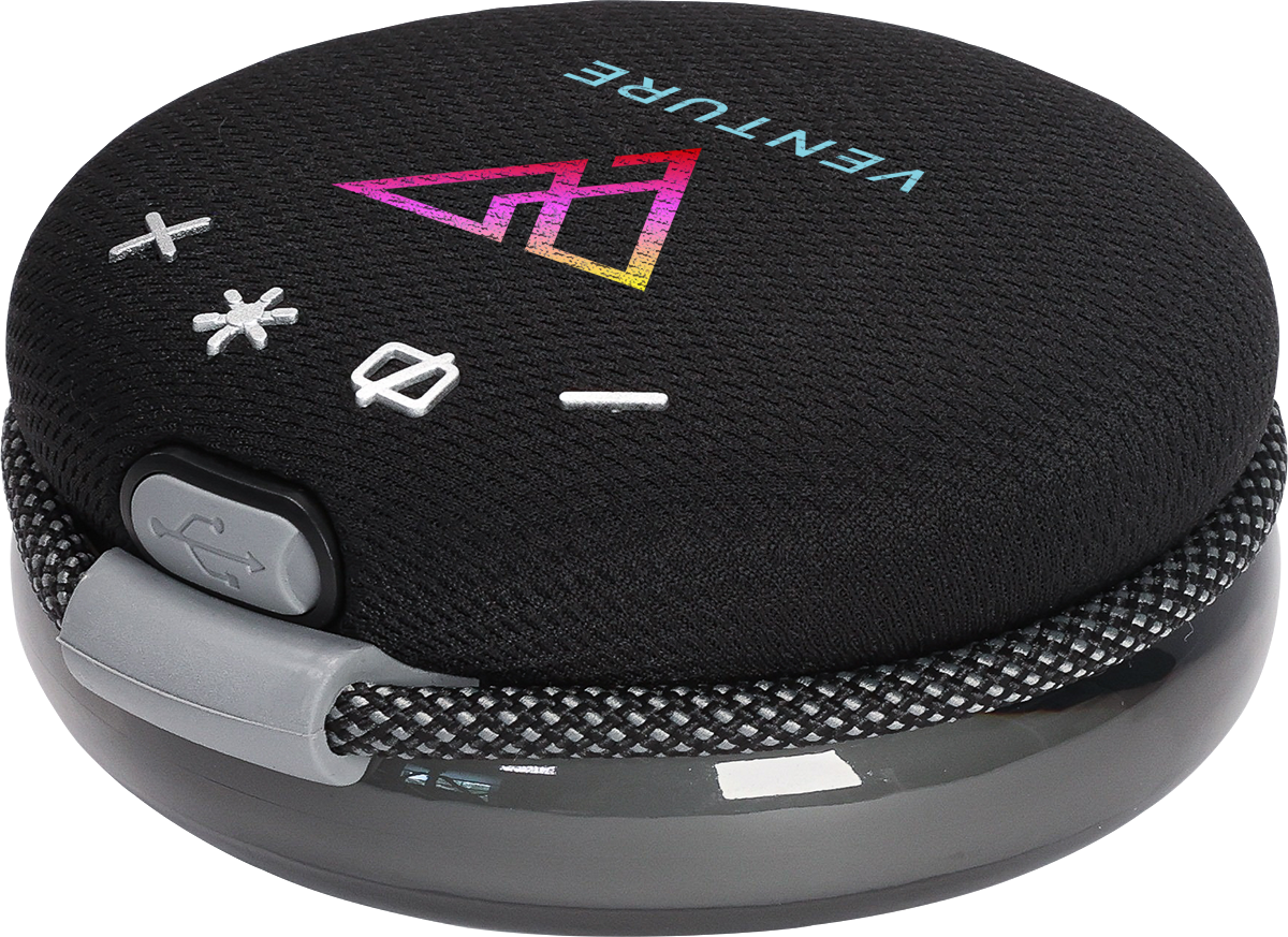 5W Wireless Light Up Ring Party Speaker - EL223 Black