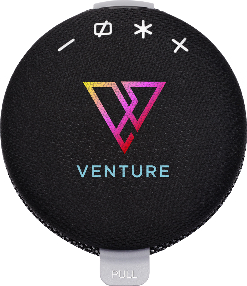 5W Wireless Light Up Ring Party Speaker - EL223 Black