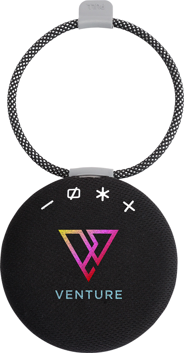 5W Wireless Light Up Ring Party Speaker - EL223 Black